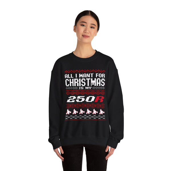 TRX 250R Ugly Sweater GalaxyGraphx Black Crewneck Sweatshirt