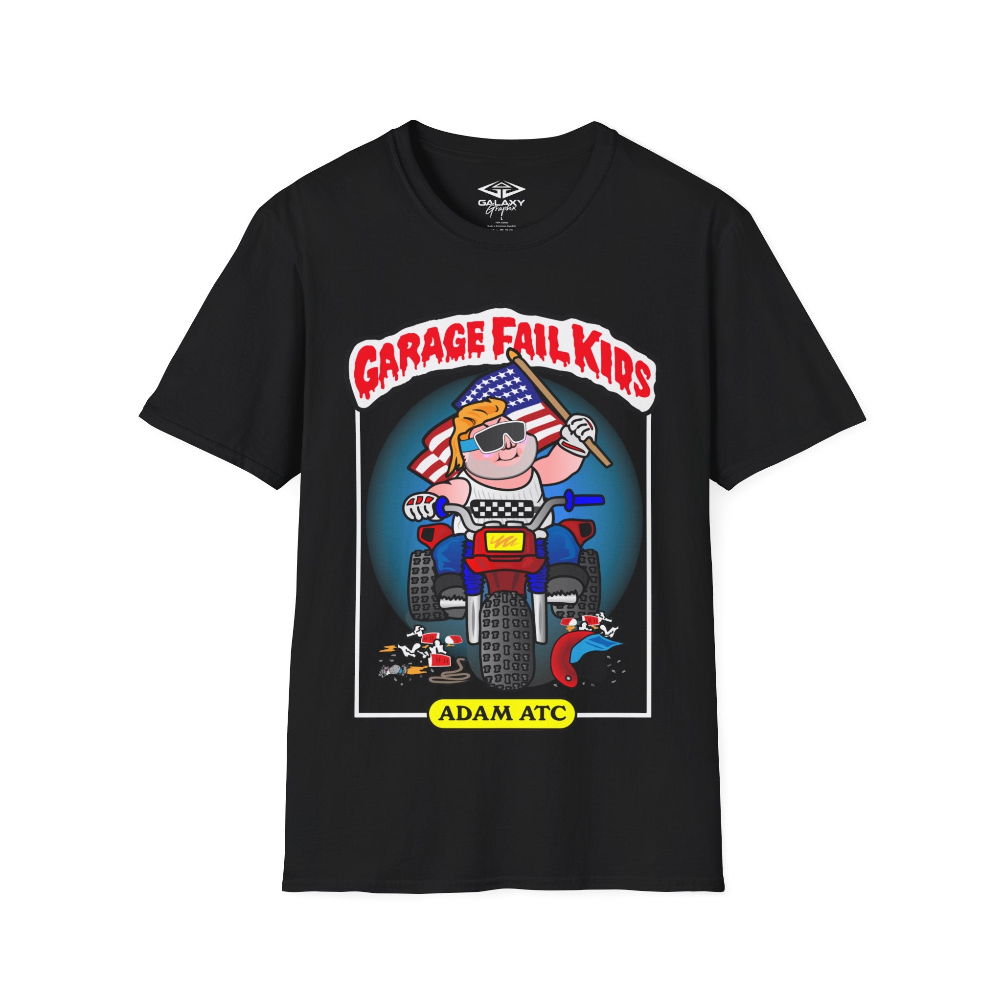 Garage Fail Kids " ADAM ATC" Galaxy Graphx Black T-Shirt