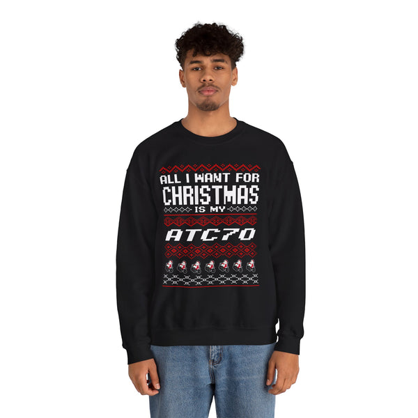 ATC70 Ugly Sweater GalaxyGraphx Black Crewneck Sweatshirt