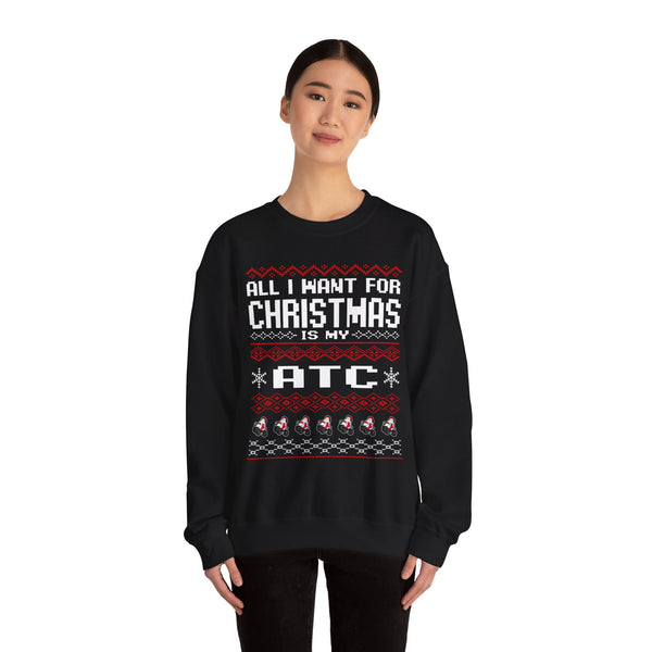 ATC Ugly Sweater GalaxyGraphx Black Crewneck Sweatshirt