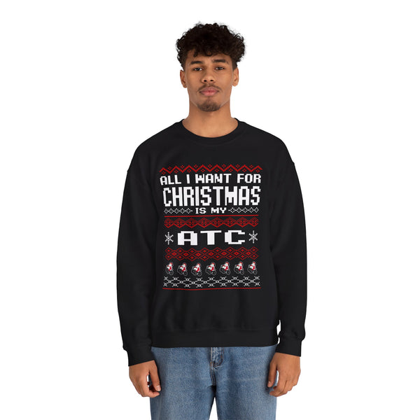 ATC Ugly Sweater GalaxyGraphx Black Crewneck Sweatshirt