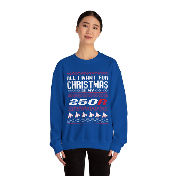 TRX 250R Ugly Sweater GalaxyGraphx Blue Crewneck Sweatshirt