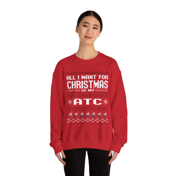 ATC Ugly Sweater GalaxyGraphx Red Crewneck Sweatshirt