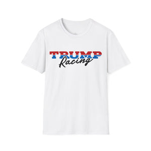 TRUMP Racing White Tee FRONT Only