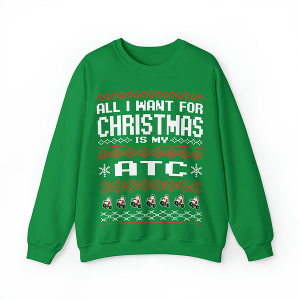ATC Ugly Sweater GalaxyGraphx Green Crewneck Sweatshirt