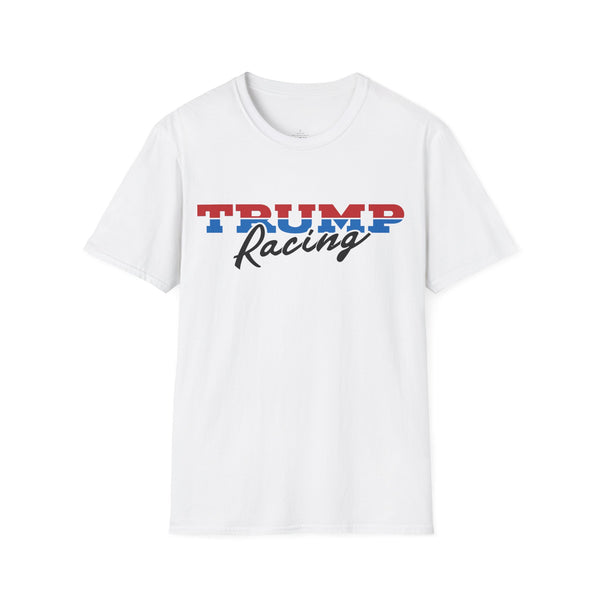 TRUMP Racing White Tee FRONT & BACK