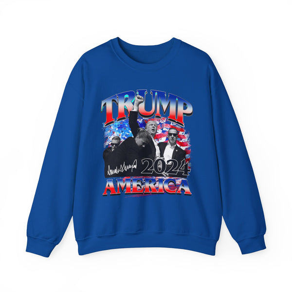 TRUMP AMERICA Vintage Style Black Crewneck Sweatshirt