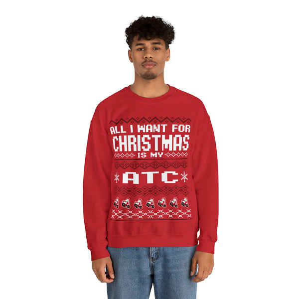 ATC Ugly Sweater GalaxyGraphx Red Crewneck Sweatshirt
