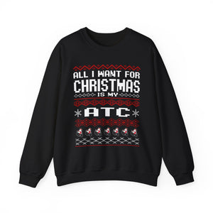 ATC Ugly Sweater GalaxyGraphx Black Crewneck Sweatshirt