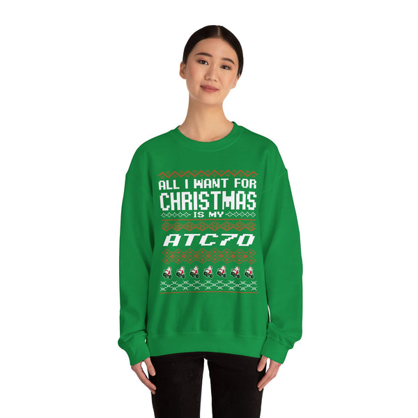 ATC70 Ugly Sweater GalaxyGraphx Green Crewneck Sweatshirt