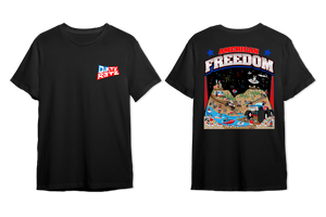 American Freedom GalaxyGraphx  DIRTY RATZ Black T-Shirt