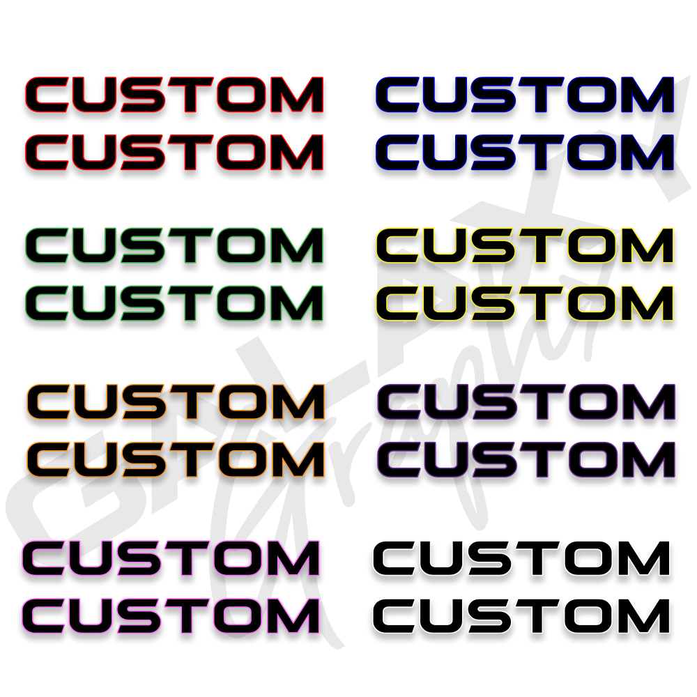 Custom Hood Lettering Custom Hood Lettering Decals with Outline Clean – GalaxyGraphx