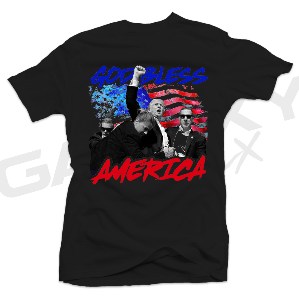 God Bless America TRUMP Black Tee