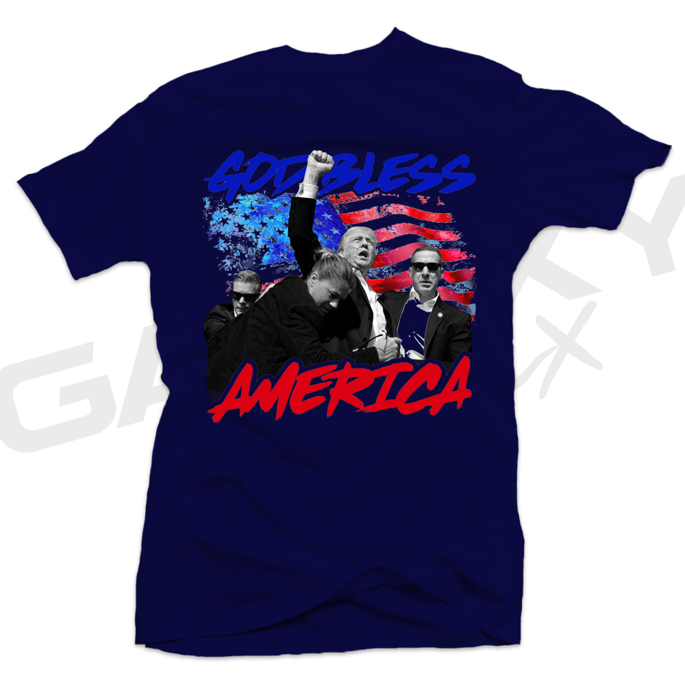 God Bless America TRUMP Navy Tee