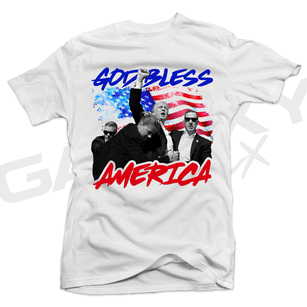 God Bless America TRUMP White Tee