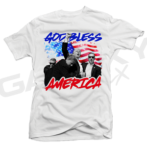 God Bless America TRUMP White Tee