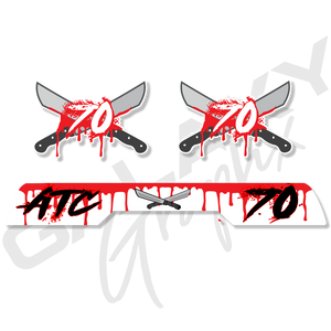 Killer Kit White Premium ATC70 Decal Graphics Kit