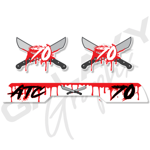 Killer Kit White Premium ATC70 Decal Graphics Kit