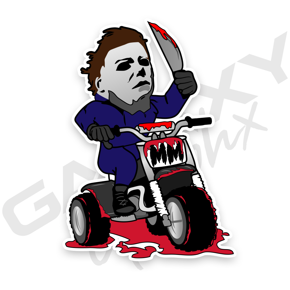 GalaxyGraphx Michael Myers Premium Vinyl Decal Slap Up Sticker