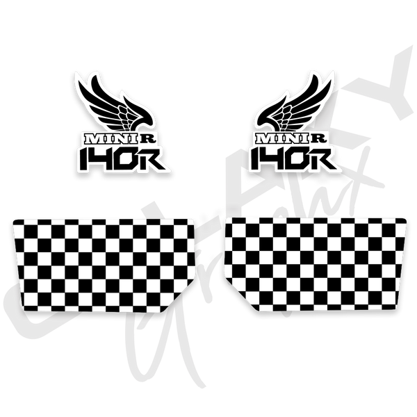 ATC70 MINI R 140R CHECKERED Premium Decal Graphics Kit Assorted Colors