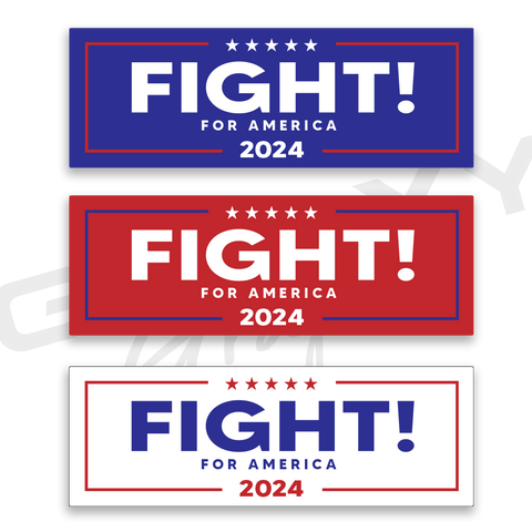 FIGHT! for America TRUMP Premium Decal Sticker 3 PACK