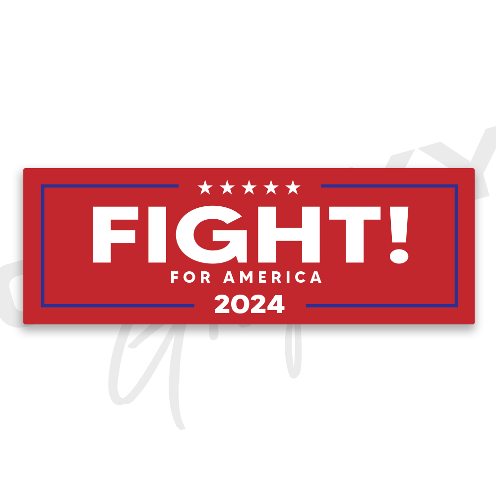 FIGHT! for America TRUMP Premium Decal Sticker Red