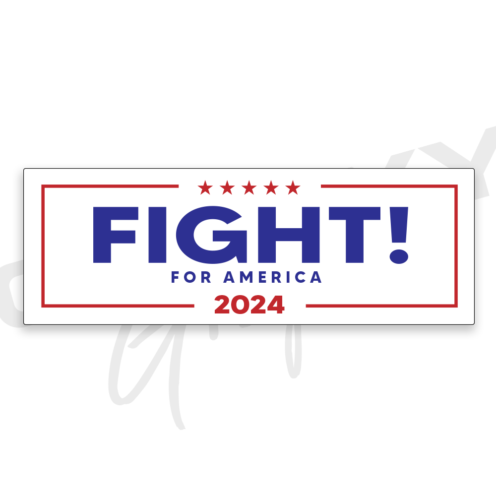 FIGHT! for America TRUMP Premium Decal Sticker White