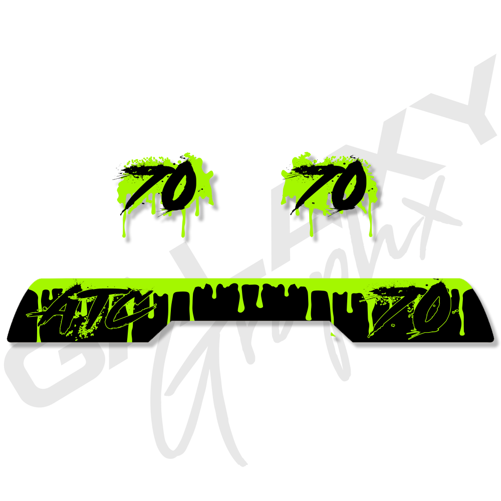 SLIME Black Premium ATC70 Decal Graphics Kit