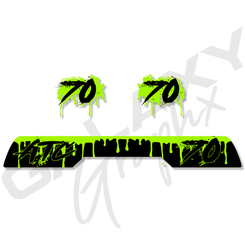 SLIME Black Premium ATC70 Decal Graphics Kit