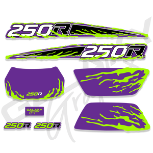 TRX 250R Premium SLIME Purple Decal Graphics Kit