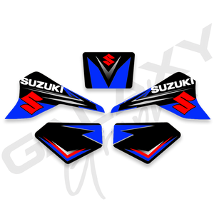 Suzuki LT80 Quadsport Premium Decal Graphics Kit Black & Blue