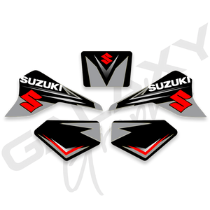 Suzuki LT80 Quadsport Premium Decal Graphics Kit Black & Grey