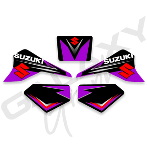 Suzuki LT80 Quadsport Premium Decal Graphics Kit Black & Purple