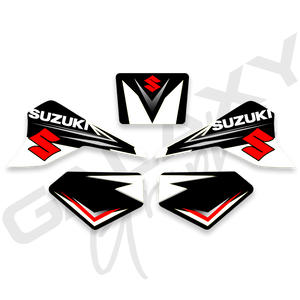Suzuki LT80 Quadsport Premium Decal Graphics Kit Black & White