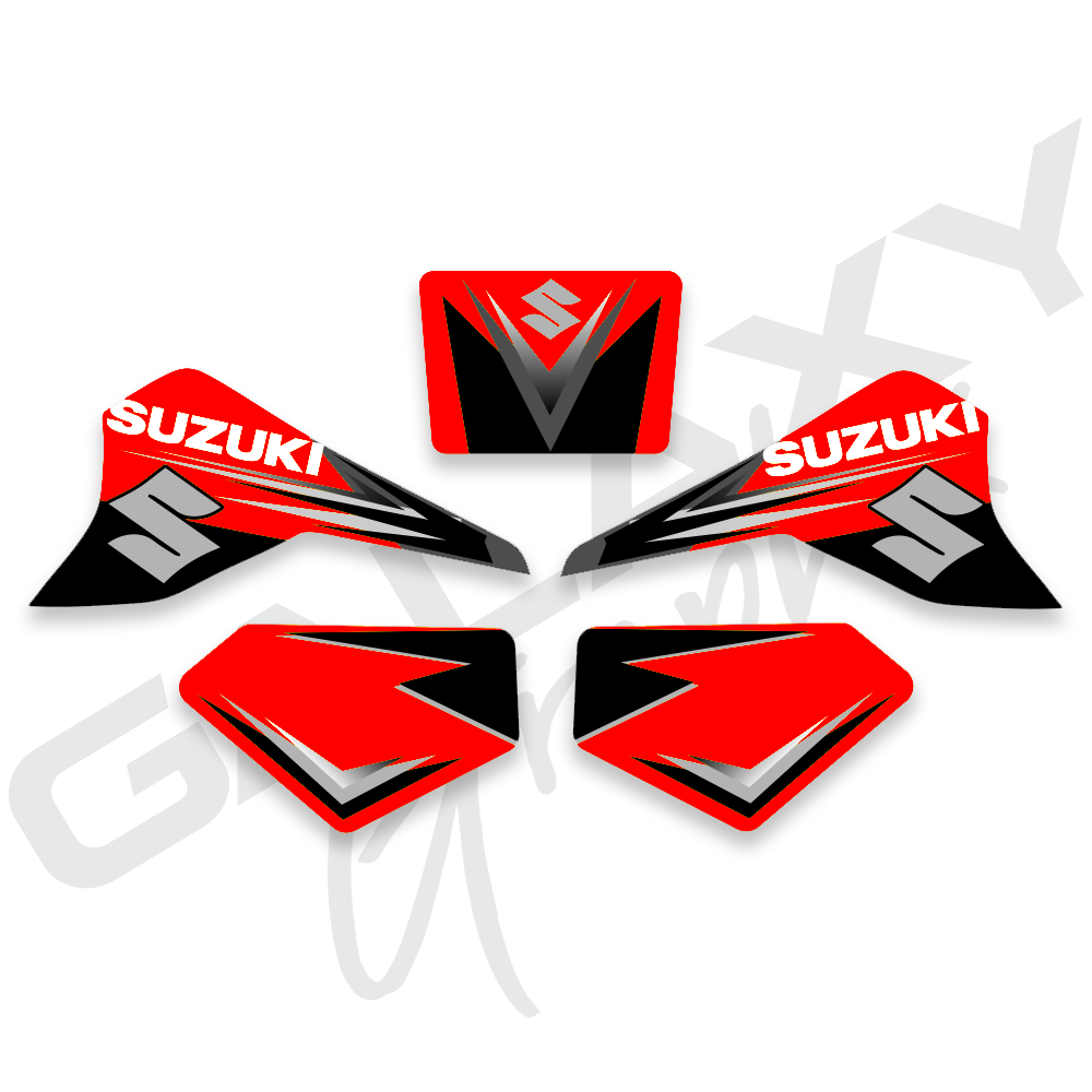 Suzuki LT80 Quadsport Premium Decal Graphics Kit Red