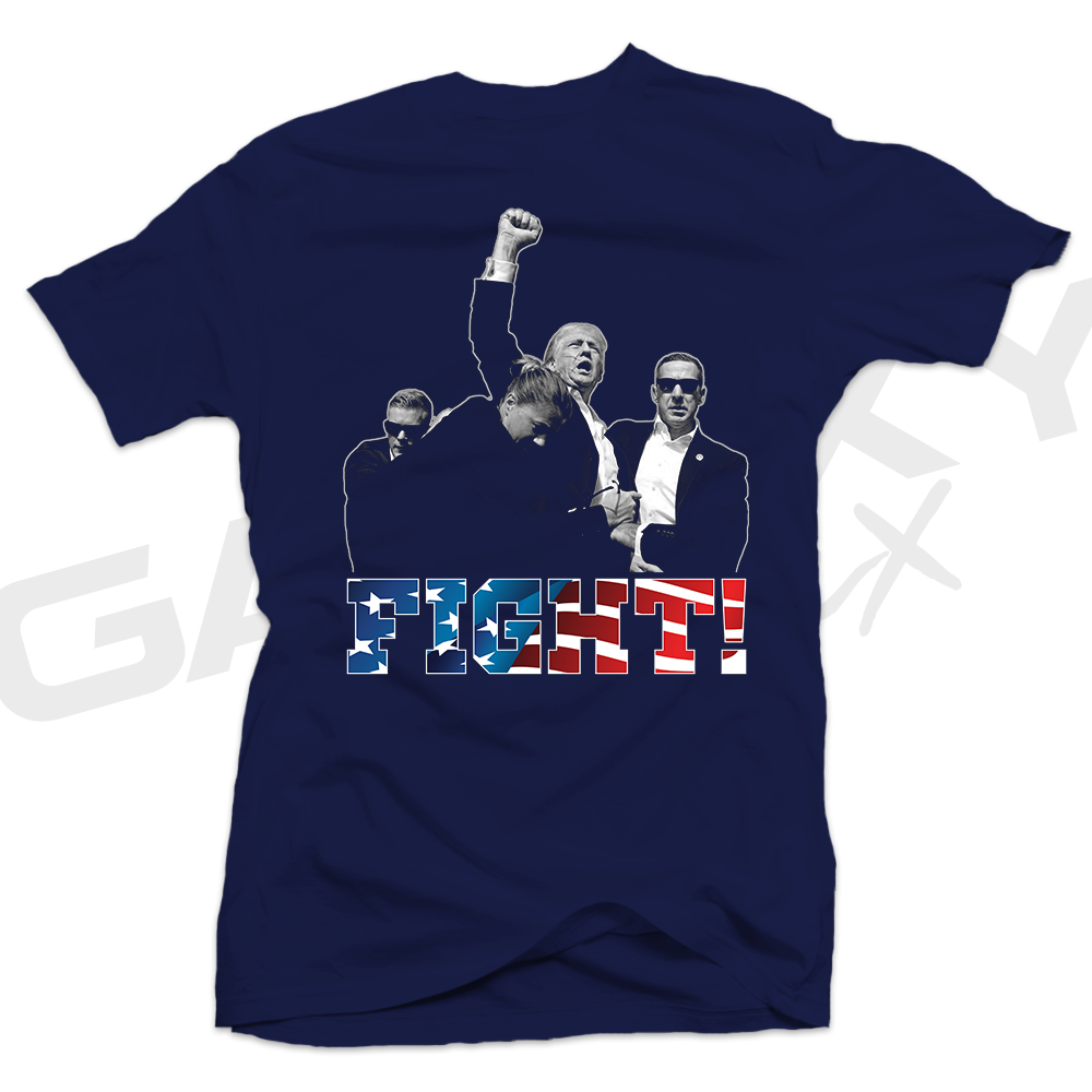 FIGHT! America TRUMP FIGHT Navy Tee