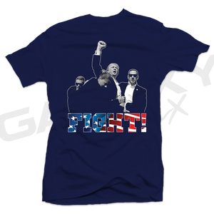 FIGHT! America TRUMP FIGHT Navy Tee