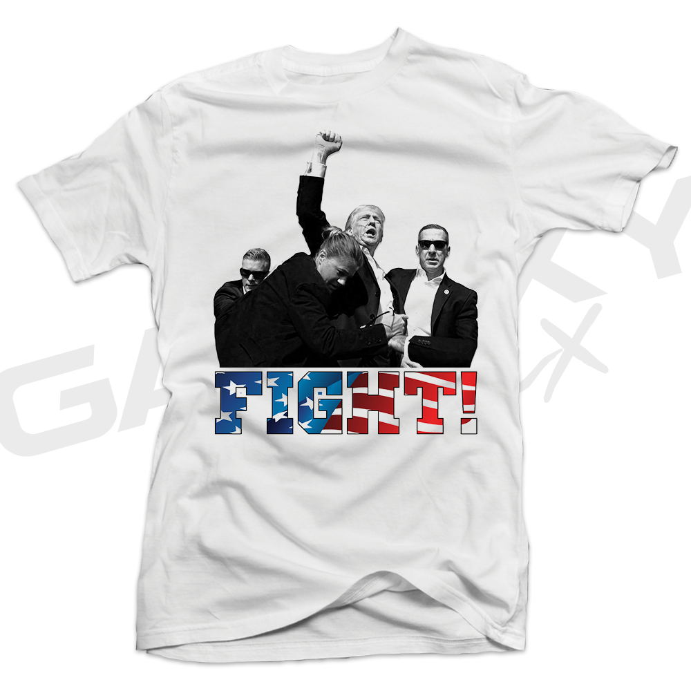 FIGHT! America TRUMP FIGHT White Tee