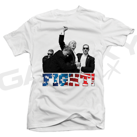 FIGHT! America TRUMP FIGHT White Tee