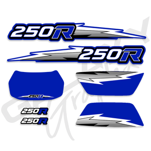 TRX 250R Lightning Premium Decal Graphics Kit Blue