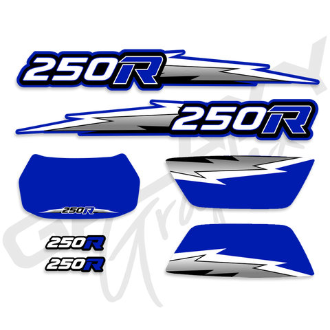 TRX 250R Lightning Premium Decal Graphics Kit Blue