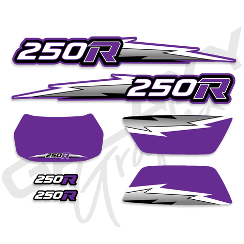 TRX 250R Lightning Premium Decal Graphics Kit Purple