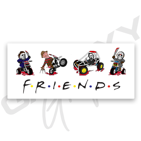 GalaxyGraphx KILLER FRIENDS Premium Vinyl Decal Slap Up Sticker