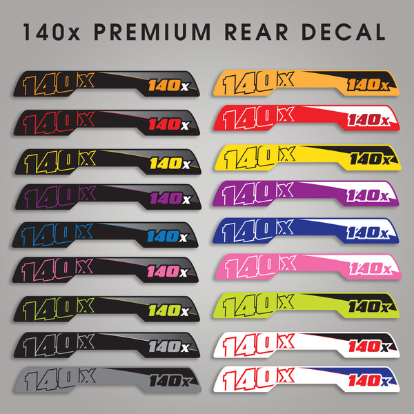 140x Premium REAR Decal Assorted Colors