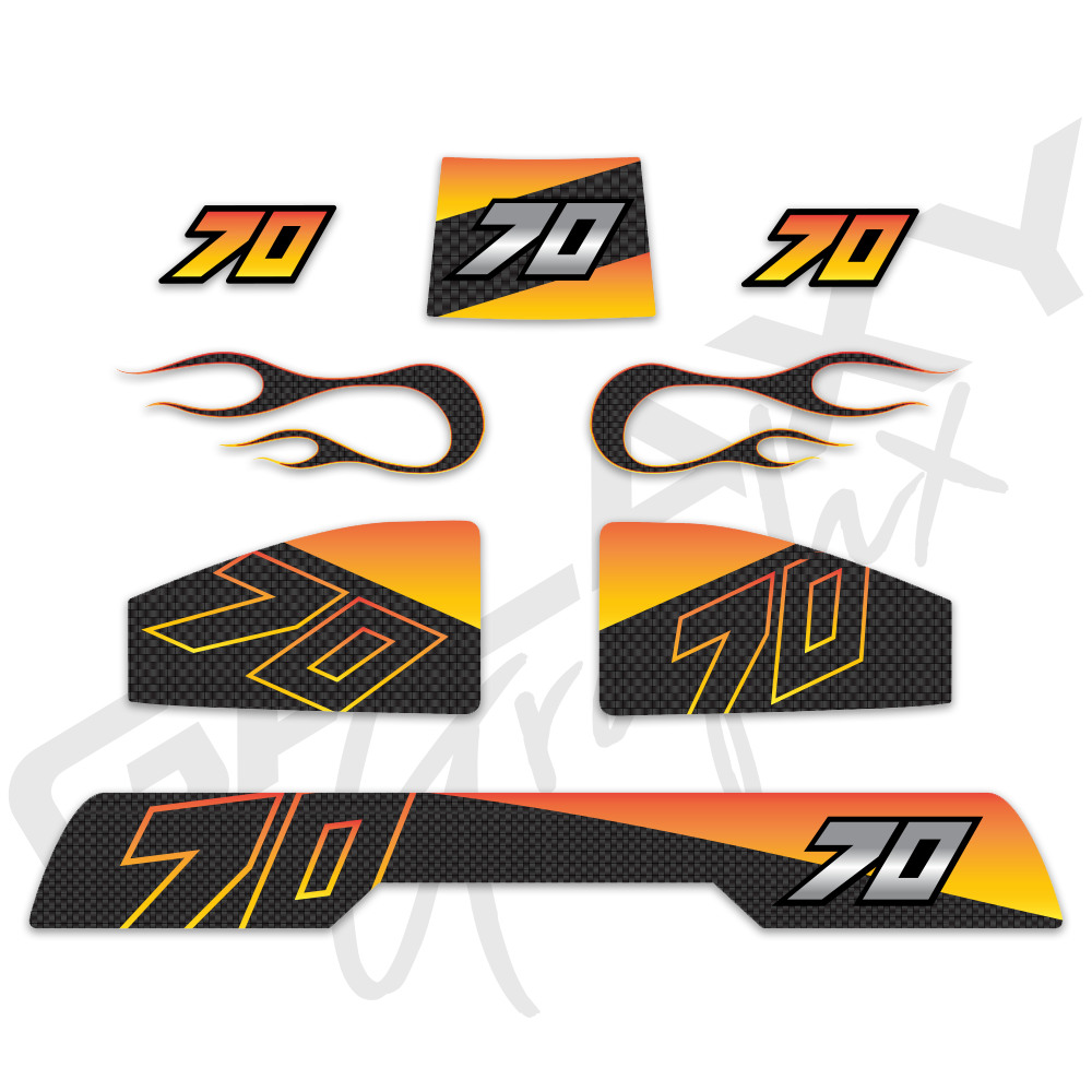 1973 ATC70 Premium 8 Piece Carbon Fiber Complete Graphic