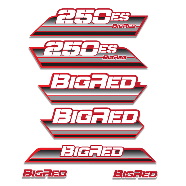 1985 Big Red 250ES Decal Graphics Kit - Silver