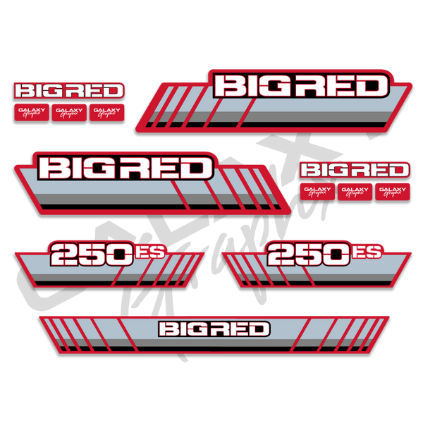 1986 Big Red 250ES Decal Graphics Kit White