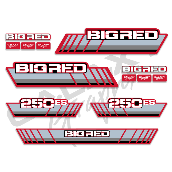 1986 Big Red 250ES Decal Graphics Kit Red