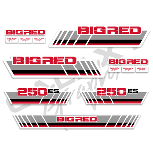 1986 Big Red 250ES Decal Graphics Kit White