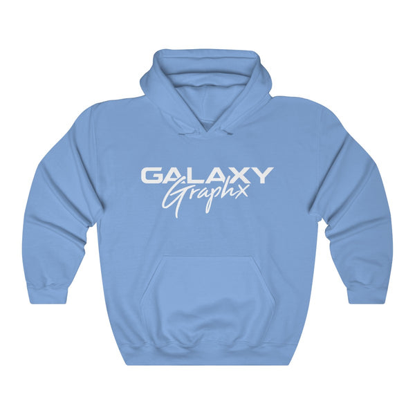 GalaxyGraphx Classic White Logo Hooded Sweatshirt